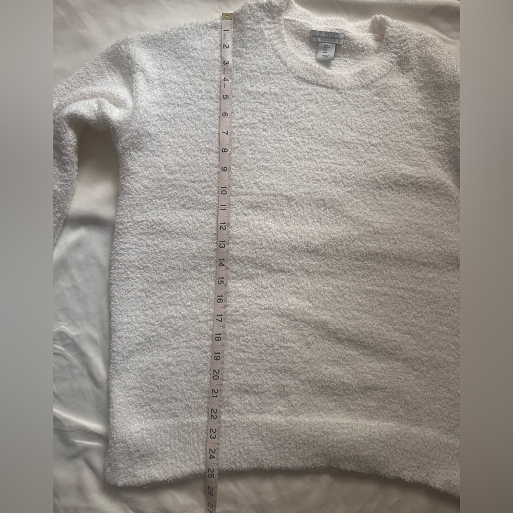 Cupcakes and Cashmere 2pc White Fleece Lounge Pajama Set Womens L Soft Cozy - Picture 7 of 11